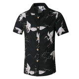 Summer Men Shirt Casual Short Sleeve Men's Shirts Hawaii Male animal