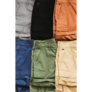 Summer New Cargo Shorts Men Fashion Enzyme Washed Casual Multi-Pockets