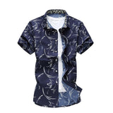 Summer Shirt Men Casual Short Sleeve Men's Floral Shirts Hawaii