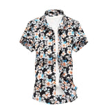Summer Shirt Men Casual Short Sleeve Men's Floral Shirts Hawaii