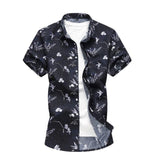 Summer Shirt Men Casual Short Sleeve Men's Floral Shirts Hawaii