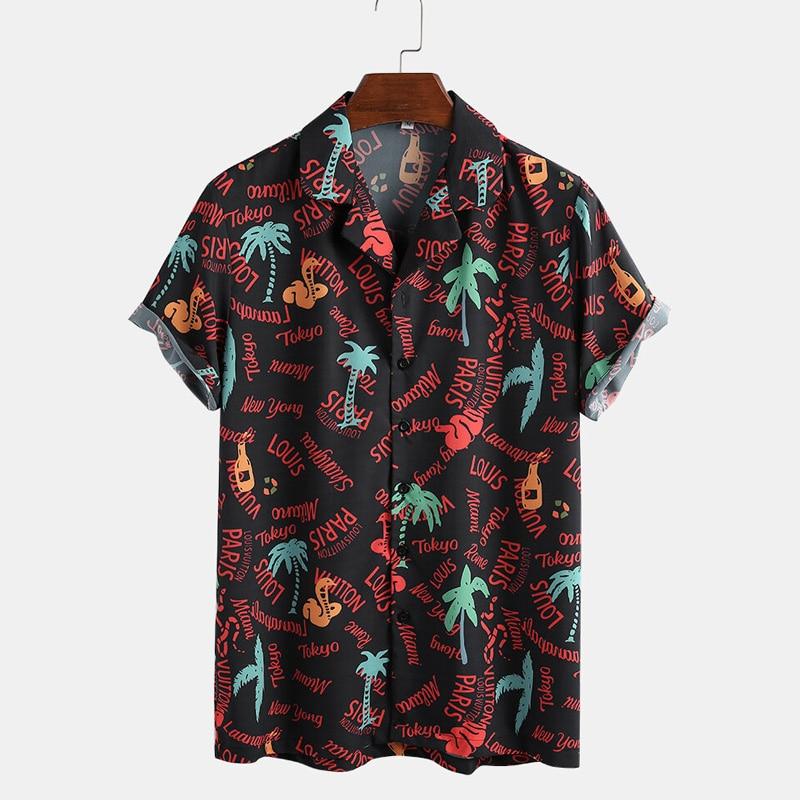 Shirts for men Tropical Vacation Hawaii Shirt Mens Floral