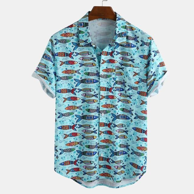 Shirts for men Tropical Vacation Hawaii Shirt Mens Floral