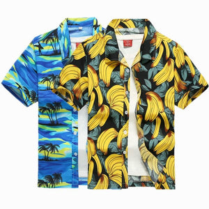 Hawaiian Shirts Fashion Men's Casual Button Hawaii Print Beach