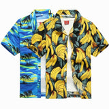 Hawaiian Shirts Fashion Men's Casual Button Hawaii Print Beach