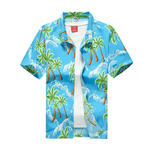 Hawaiian Shirts Fashion Men's Casual Button Hawaii Print Beach
