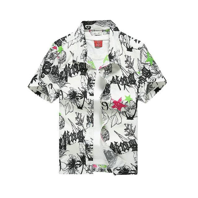 Hawaiian Shirts Fashion Men's Casual Button Hawaii Print Beach