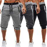 Shorts Men Leisure Knee Length Shorts Color Patchwork
