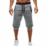 Shorts Men Leisure Knee Length Shorts Color Patchwork