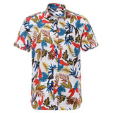 Summer Pure Cotton Mens Hawaii Flower
