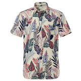 Summer Pure Cotton Mens Hawaii Flower
