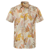 Summer Pure Cotton Mens Hawaii Flower