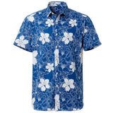 Summer Pure Cotton Mens Hawaii Flower