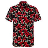 Summer Pure Cotton Mens Hawaii Flower