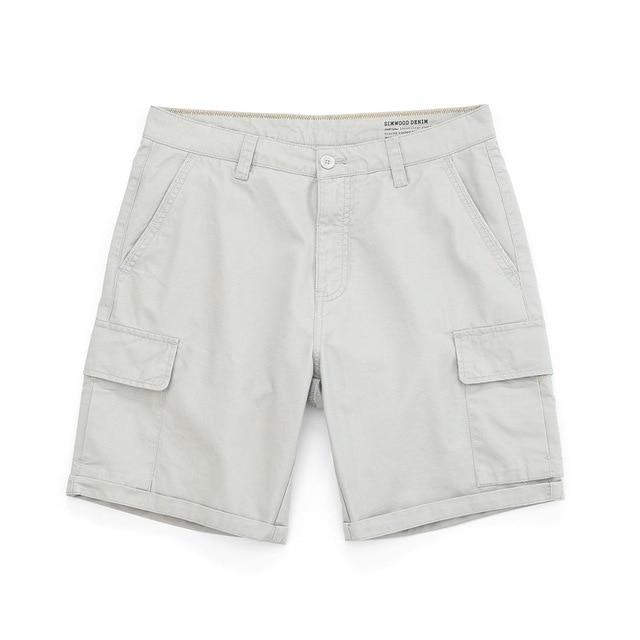 Summer New Cargo Shorts Men Fashion Enzyme Washed Casual Multi-Pockets