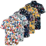 Summer Pure Cotton Mens Hawaii Flower