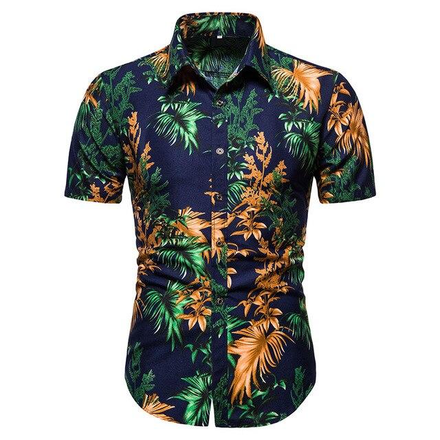Hawaii Beach Short Sleeve Printed Shirt Summer Travel