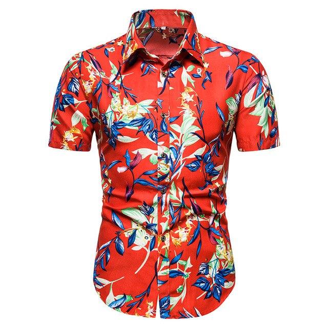 Hawaii Beach Short Sleeve Printed Shirt Summer Travel